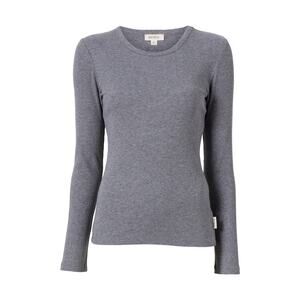 WSLY Rivington Ribbed Long Sleeve Top - M - Heather Grey